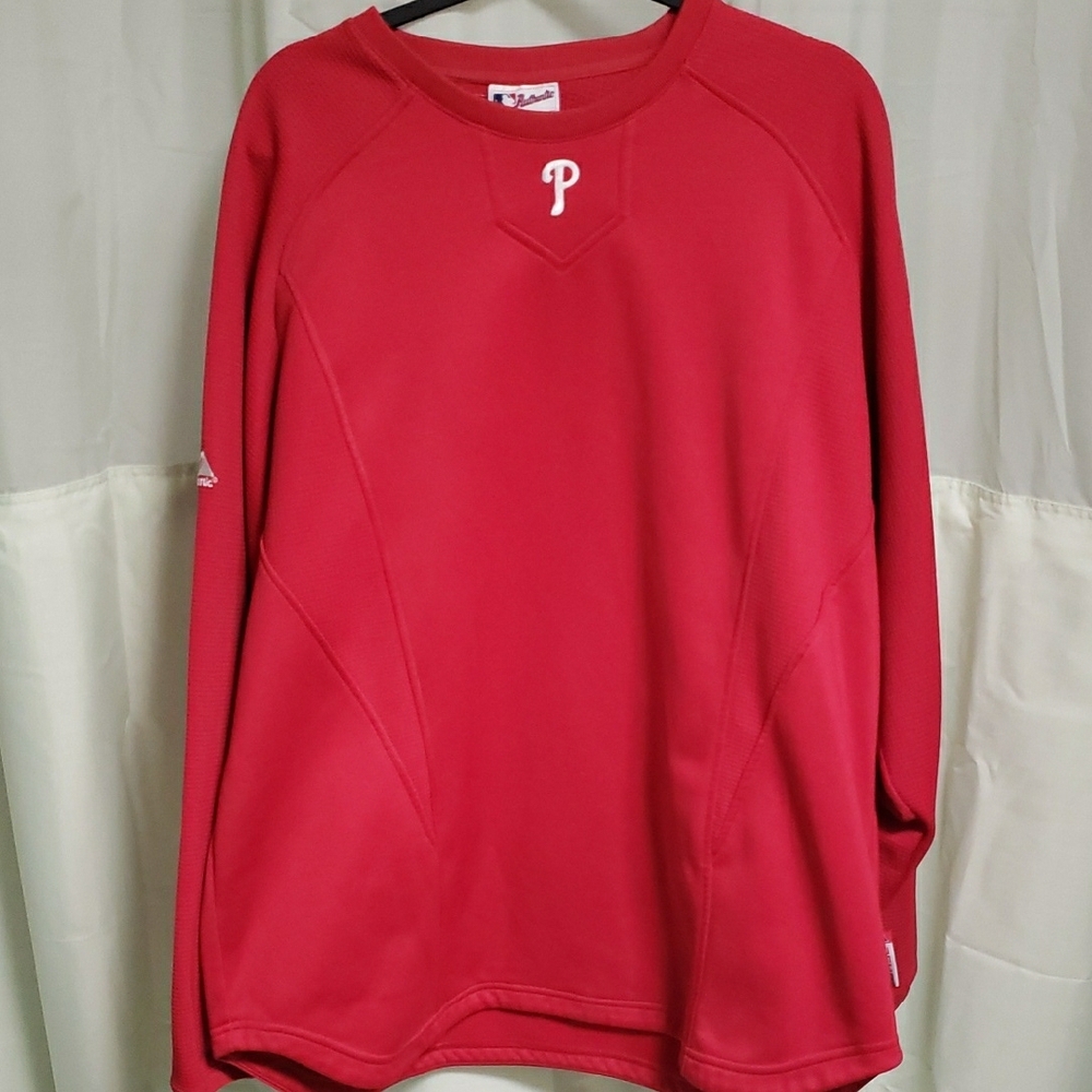 Majestic Red Men's XL Philadelphia Phillies Shirt Dugout Fleece